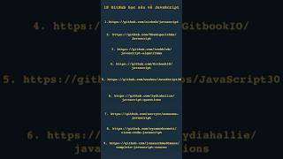 18 Github cần học sâu về Javascript (1) #developer #javascript #typescript