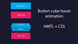 3d Button Hover Animation Using HTML CSS