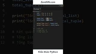 Các hàm thông dụng trong Python - 05 - Sum #python #laptrinhpython #cntt #hoclaptrinh #laptrinh
