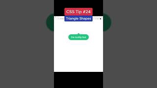 CSS Tip 24 - Triangle Shapes #shorts