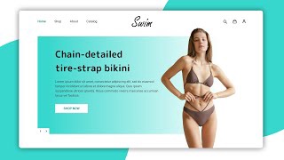 Design Website with Figma and Smart Animation | Swimwear Website Design