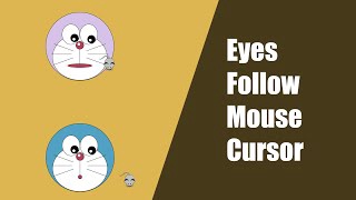 Doraemon Eyes Follow Mouse Cursor | CSS Animation