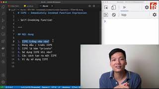 IIFE là gì? Khái niệm IIFE trong Javascript | Immediately invoked function expression | Lập trình JS