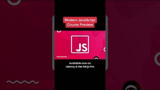 Modern JavaScript Course Preview #shorts