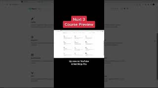 Nuxt 3 - Course Preview #shorts