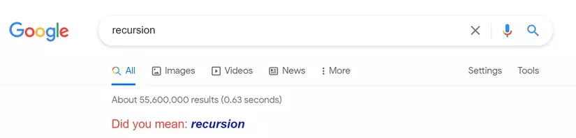 recursion google