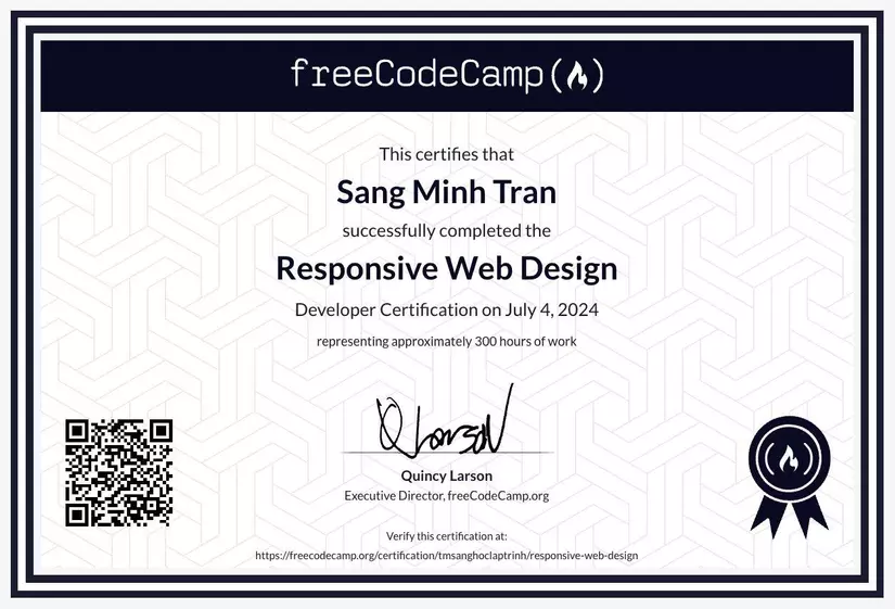 Certificate freeCodeCamp