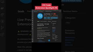 VS Code Extension Spotlight #5 - Live Preview #shorts