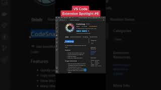 VS Code Extension Spotlight #6 - CodeSnap #shorts