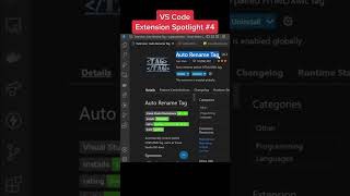 VS Code Extension Spotlight - Auto Rename Tag #shorts