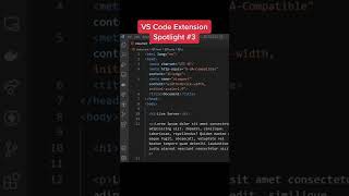 VS Code Extension Spotlight - Live Server #shorts