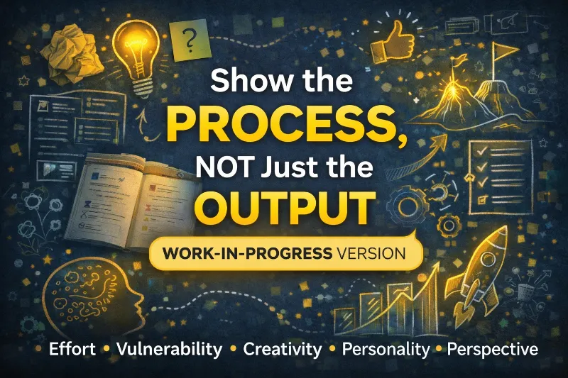 Cách tốt nhất để khác biệt lúc này là chia sẻ quá trình, không chỉ kết quả