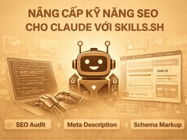 Nâng cấp kỹ năng SEO cho Claude với Skills.sh