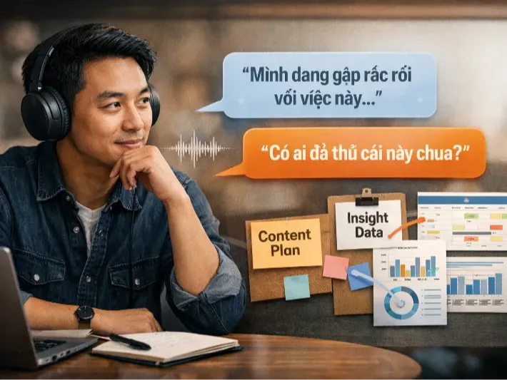 Tôi đã bỏ việc đoán xem nên viết gì — và bắt đầu “nghe lén”