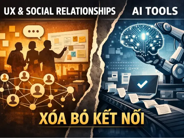 UX vận hành thông qua các mối quan hệ xã hội. Công cụ AI đang xóa bỏ chúng.